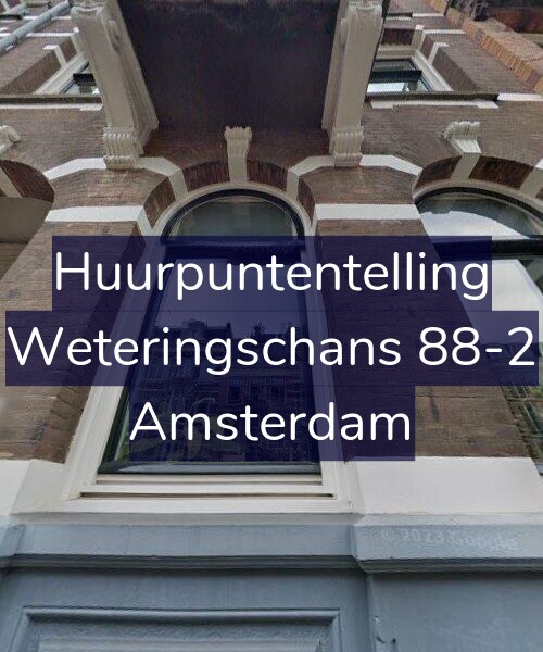 Foto gevel Huurpuntentelling voor Weteringschans 88-2, Amsterdam