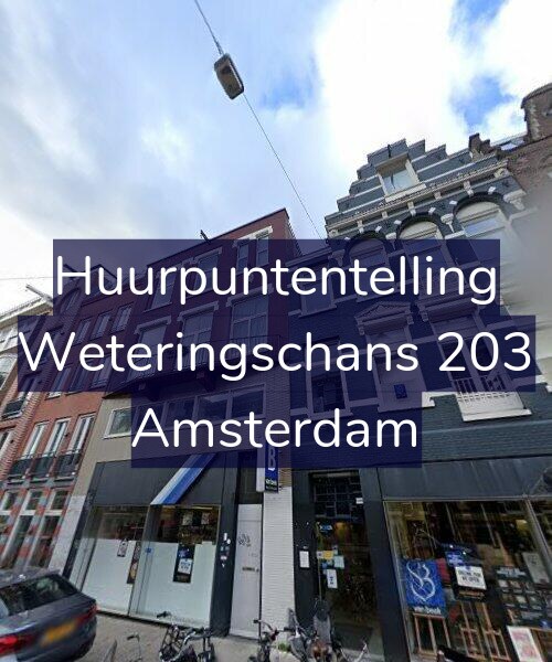 Foto gevel Huurpuntentelling voor Weteringschans 203, Amsterdam
