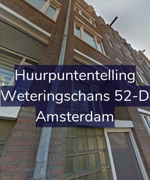 Foto gevel Huurpuntentelling voor Weteringschans 52-D, Amsterdam