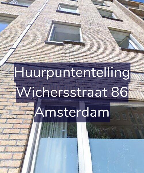 Foto gevel Huurpuntentelling voor Wichersstraat 86, Amsterdam