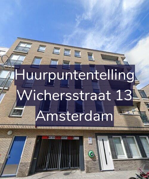 Foto gevel Huurpuntentelling voor Wichersstraat 13, Amsterdam