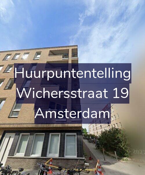 Foto gevel Huurpuntentelling voor Wichersstraat 19, Amsterdam