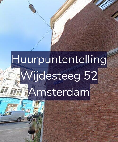 Foto gevel Huurpuntentelling voor Wijdesteeg 52, Amsterdam