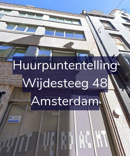 Foto gevel Huurpuntentelling voor Wijdesteeg 48, Amsterdam