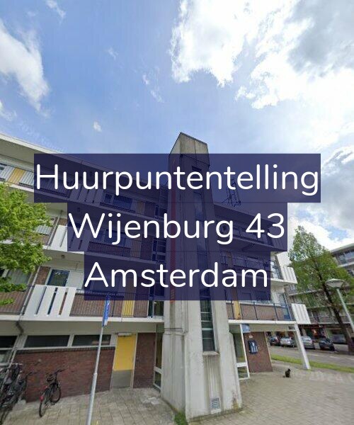 Foto gevel Huurpuntentelling voor Wijenburg 43, Amsterdam