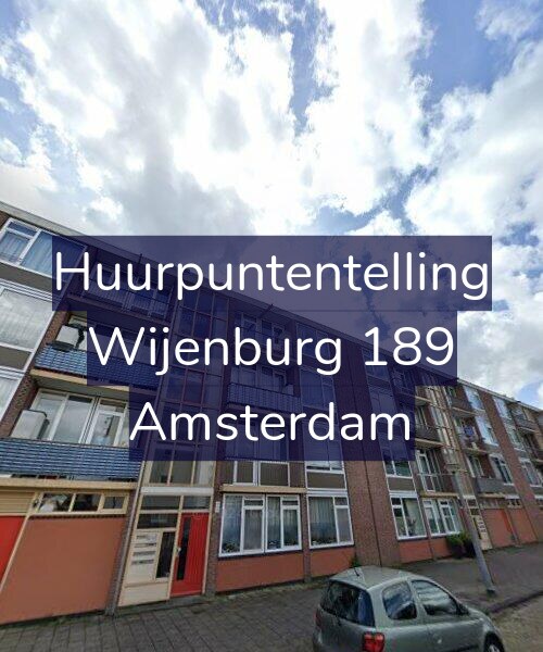 Foto gevel Huurpuntentelling voor Wijenburg 189, Amsterdam