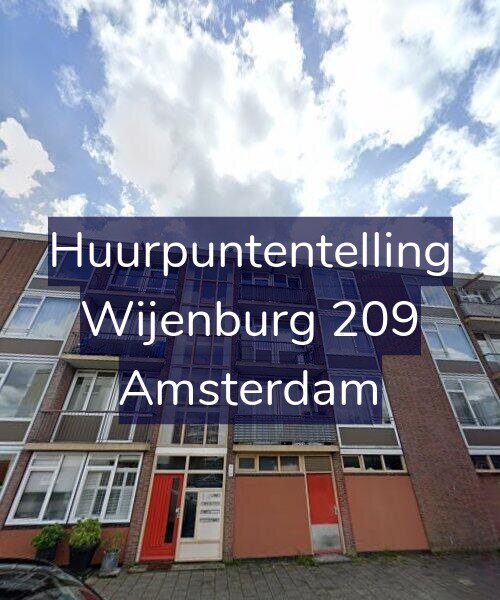 Foto gevel Huurpuntentelling voor Wijenburg 209, Amsterdam
