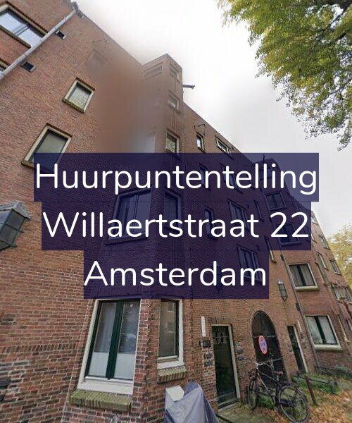 Foto gevel Huurpuntentelling voor Willaertstraat 22, Amsterdam
