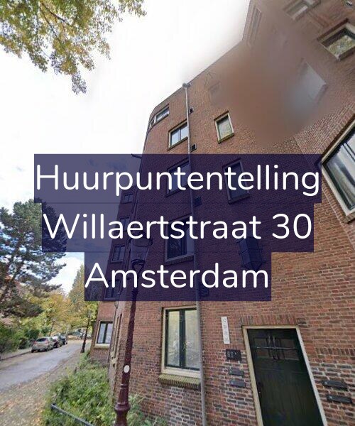 Foto gevel Huurpuntentelling voor Willaertstraat 30, Amsterdam