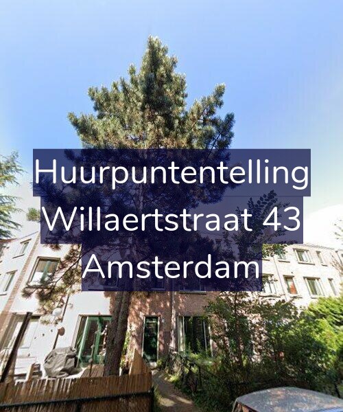 Foto gevel Huurpuntentelling voor Willaertstraat 43, Amsterdam