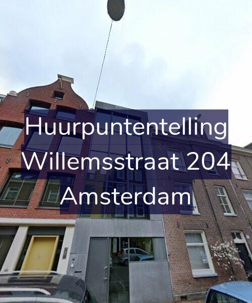 Foto gevel Huurpuntentelling voor Willemsstraat 204, Amsterdam