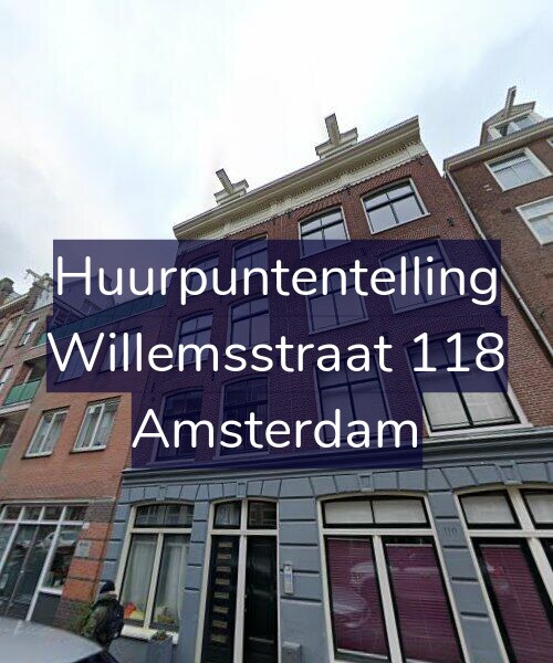 Foto gevel Huurpuntentelling voor Willemsstraat 118, Amsterdam