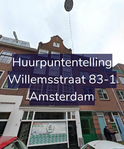 Foto gevel Huurpuntentelling voor Willemsstraat 83-1, Amsterdam