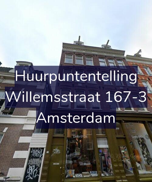 Foto gevel Huurpuntentelling voor Willemsstraat 167-3, Amsterdam
