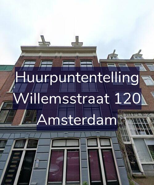 Foto gevel Huurpuntentelling voor Willemsstraat 120, Amsterdam