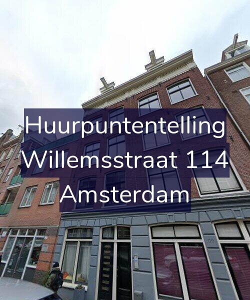 Foto gevel Huurpuntentelling voor Willemsstraat 114, Amsterdam