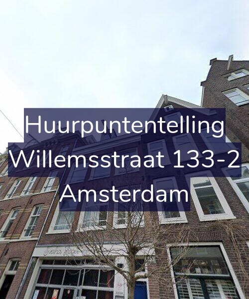 Foto gevel Huurpuntentelling voor Willemsstraat 133-2, Amsterdam