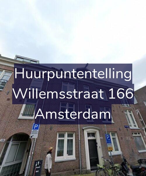 Foto gevel Huurpuntentelling voor Willemsstraat 166, Amsterdam