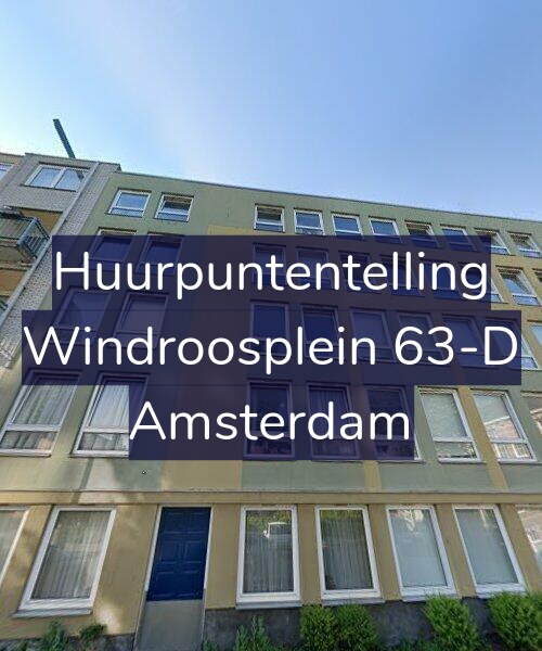 Foto gevel Huurpuntentelling voor Windroosplein 63-D, Amsterdam