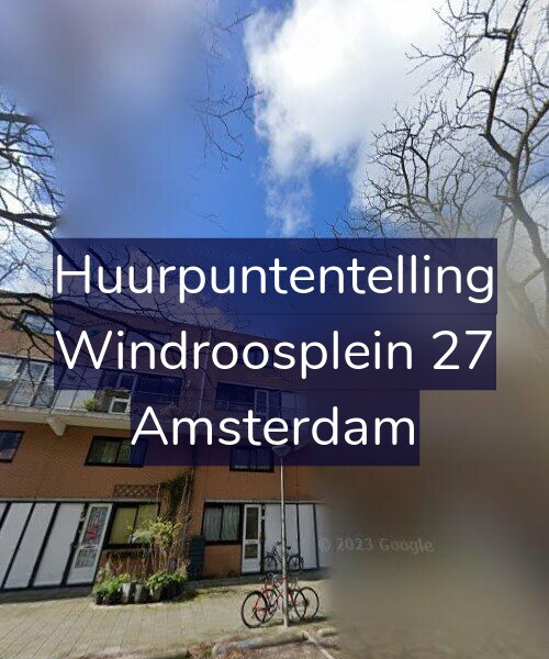 Foto gevel Huurpuntentelling voor Windroosplein 27, Amsterdam