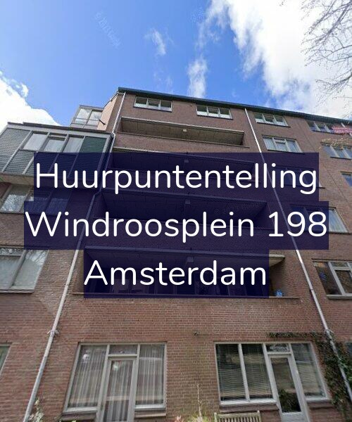 Foto gevel Huurpuntentelling voor Windroosplein 198, Amsterdam
