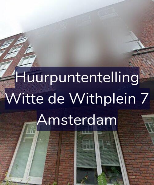 Foto gevel Huurpuntentelling voor Witte de Withplein 7, Amsterdam