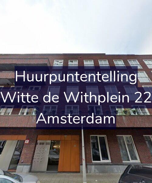 Foto gevel Huurpuntentelling voor Witte de Withplein 22, Amsterdam