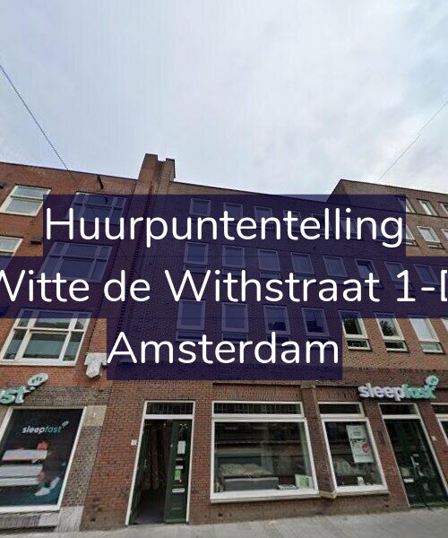 Foto gevel Huurpuntentelling voor Witte de Withstraat 1-D, Amsterdam