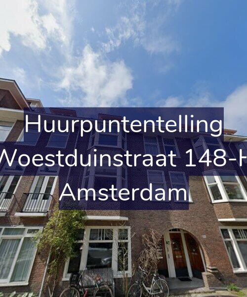 Foto gevel Huurpuntentelling voor Woestduinstraat 148-H, Amsterdam