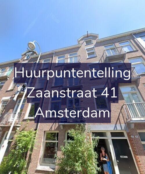 Foto gevel Huurpuntentelling voor Zaanstraat 41, Amsterdam