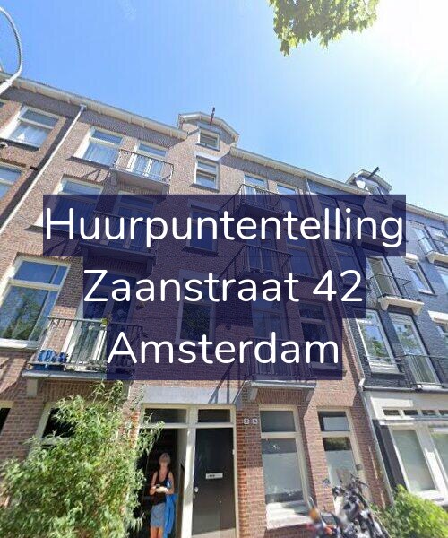 Foto gevel Huurpuntentelling voor Zaanstraat 42, Amsterdam