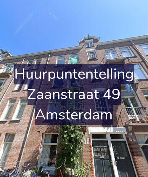 Foto gevel Huurpuntentelling voor Zaanstraat 49, Amsterdam