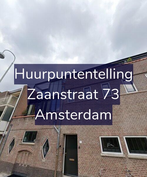 Foto gevel Huurpuntentelling voor Zaanstraat 73, Amsterdam