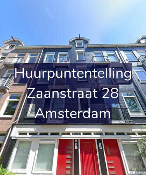 Foto gevel Huurpuntentelling voor Zaanstraat 28, Amsterdam