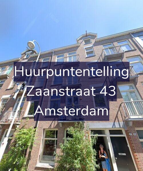Foto gevel Huurpuntentelling voor Zaanstraat 43, Amsterdam
