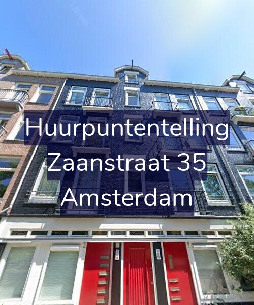 Foto gevel Huurpuntentelling voor Zaanstraat 35, Amsterdam