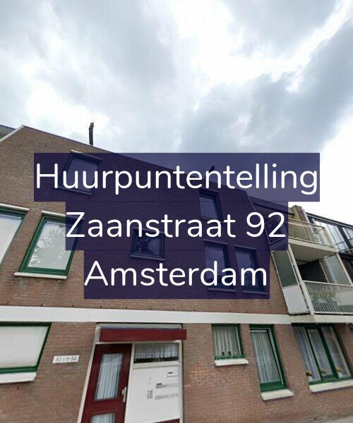Foto gevel Huurpuntentelling voor Zaanstraat 92, Amsterdam