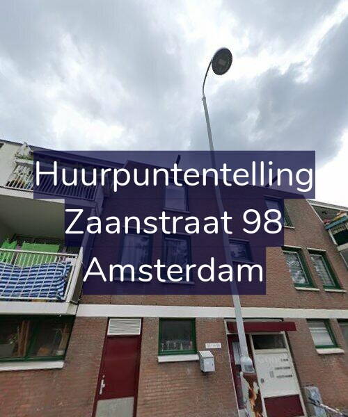 Foto gevel Huurpuntentelling voor Zaanstraat 98, Amsterdam