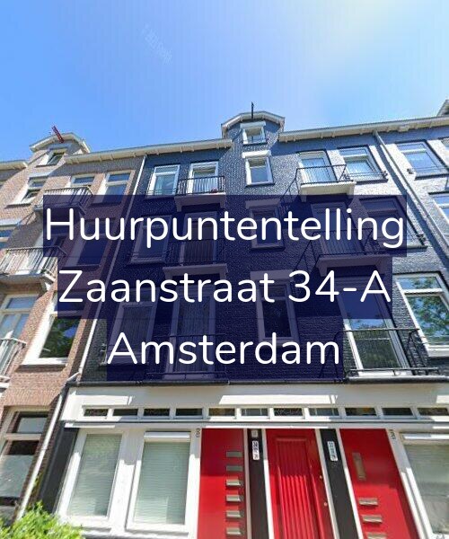 Foto gevel Huurpuntentelling voor Zaanstraat 34-A, Amsterdam