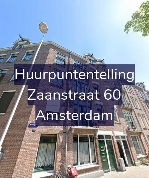 Foto gevel Huurpuntentelling voor Zaanstraat 60, Amsterdam