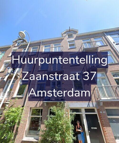 Foto gevel Huurpuntentelling voor Zaanstraat 37, Amsterdam