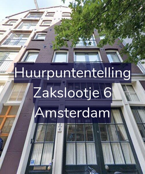 Foto gevel Huurpuntentelling voor Zakslootje 6, Amsterdam