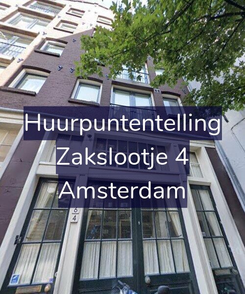 Foto gevel Huurpuntentelling voor Zakslootje 4, Amsterdam