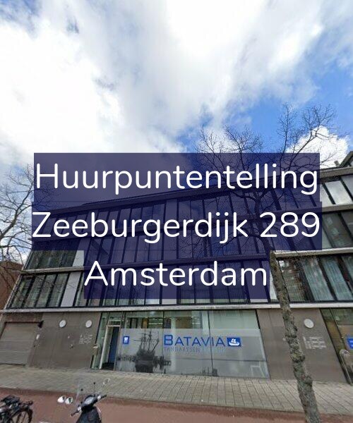 Foto gevel Huurpuntentelling voor Zeeburgerdijk 289, Amsterdam