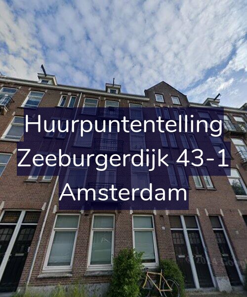 Foto gevel Huurpuntentelling voor Zeeburgerdijk 43-1, Amsterdam