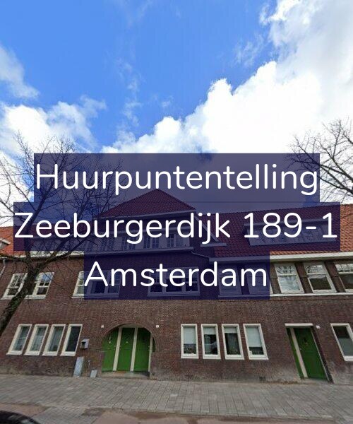Foto gevel Huurpuntentelling voor Zeeburgerdijk 189-1, Amsterdam