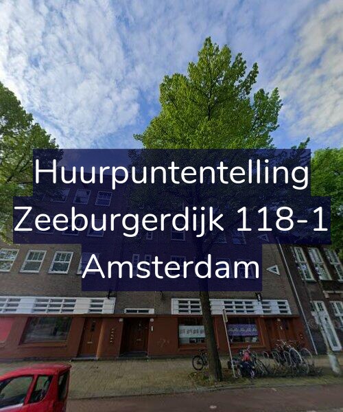 Foto gevel Huurpuntentelling voor Zeeburgerdijk 118-1, Amsterdam