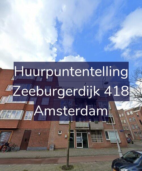 Foto gevel Huurpuntentelling voor Zeeburgerdijk 418, Amsterdam