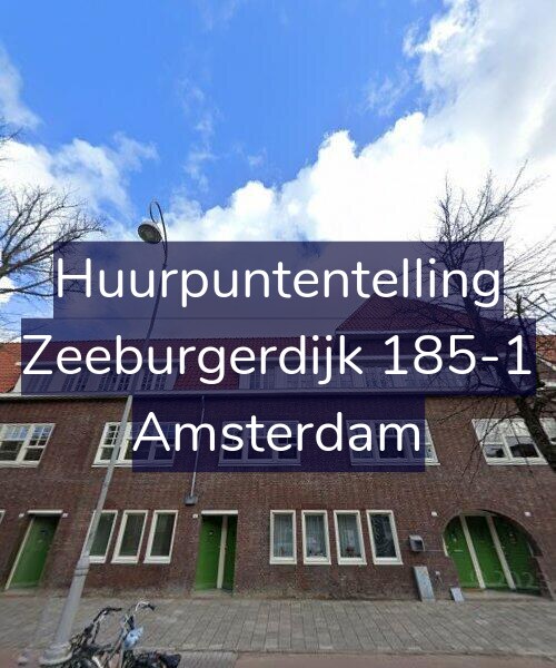 Foto gevel Huurpuntentelling voor Zeeburgerdijk 185-1, Amsterdam