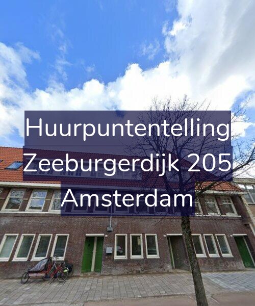 Foto gevel Huurpuntentelling voor Zeeburgerdijk 205, Amsterdam